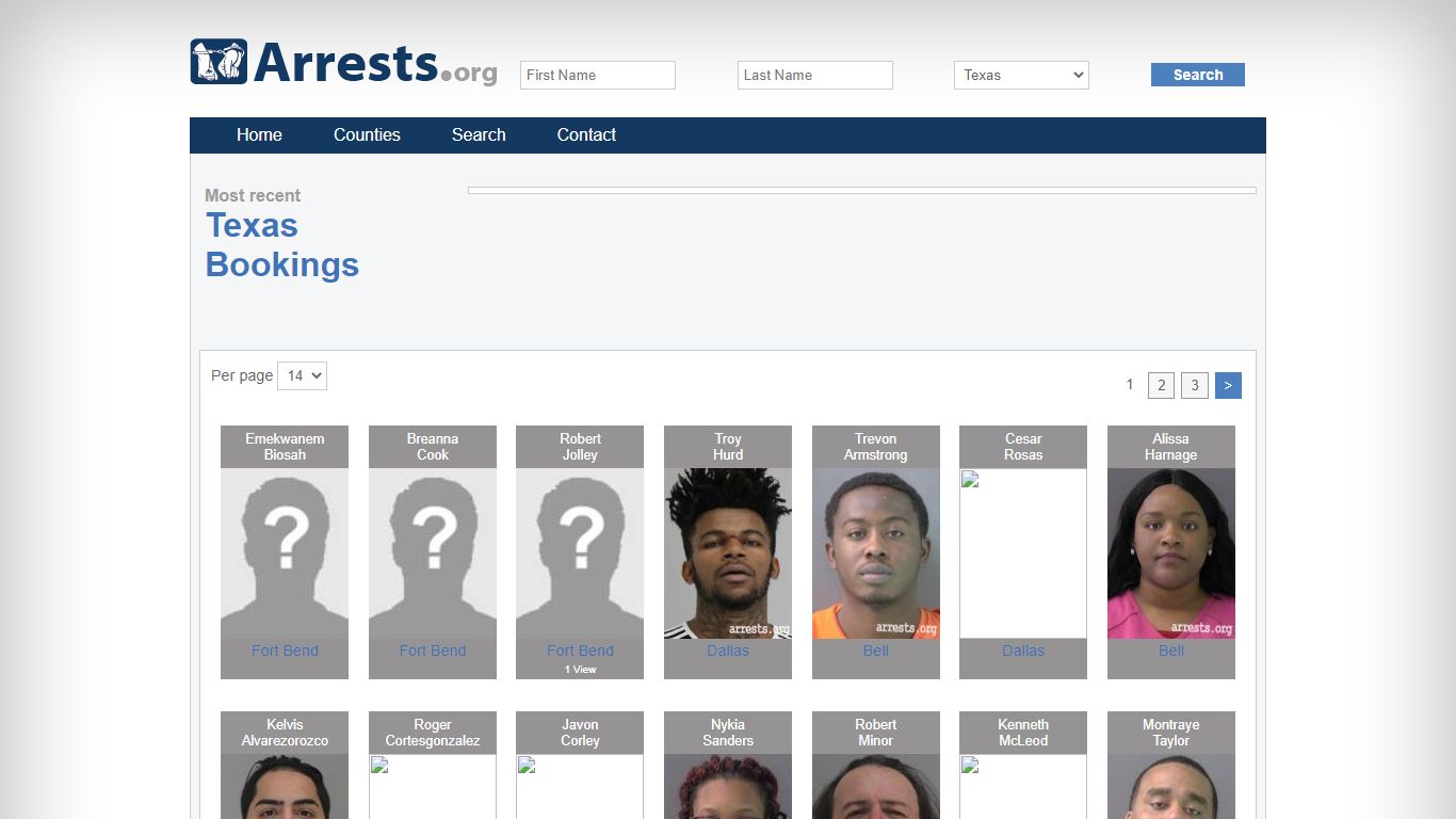 Search Texas Texas Jail Arrest Records