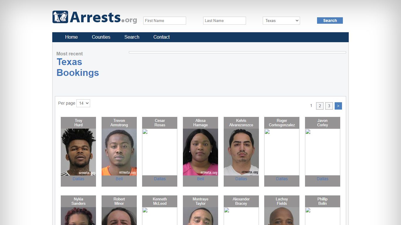 Texas Arrests and Inmate Search